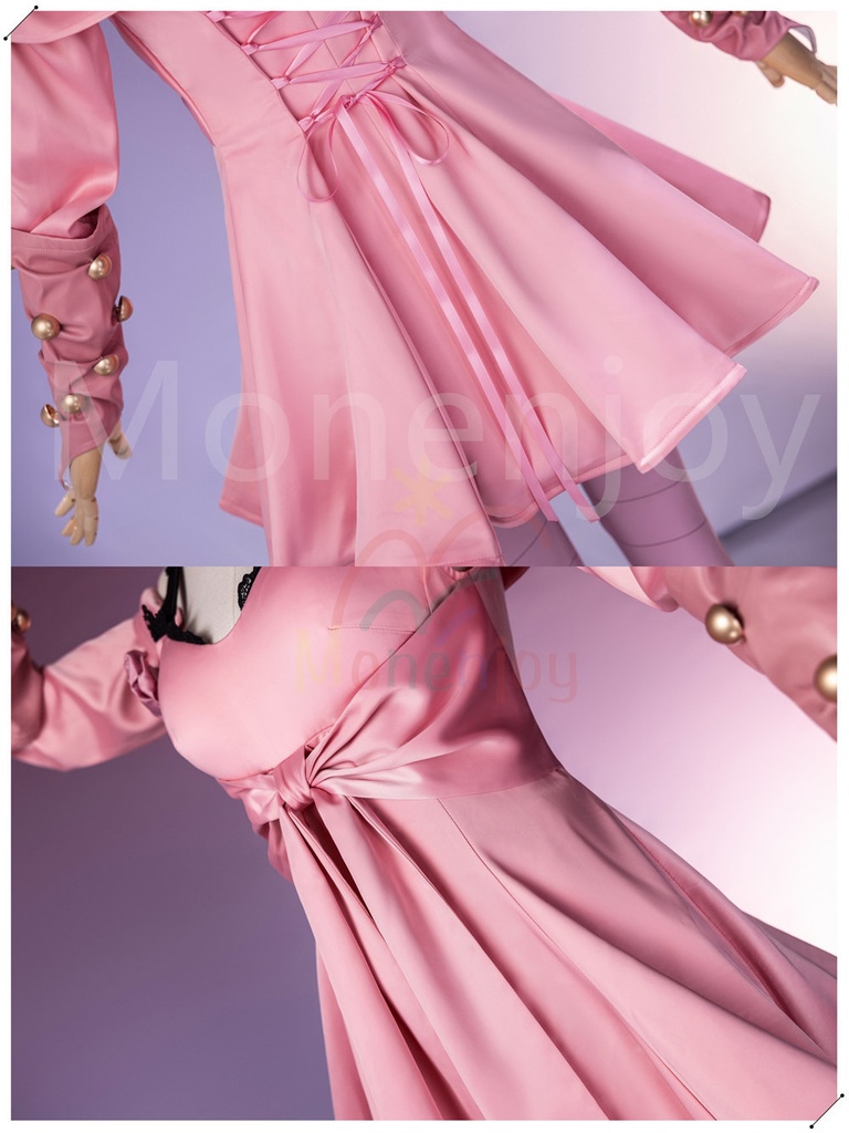 Monenjoy ジョジョ Part7 ルーシー・スティール コスプレ衣装 イベント ジョジョの奇妙な冒険 サテン生地 コスチューム