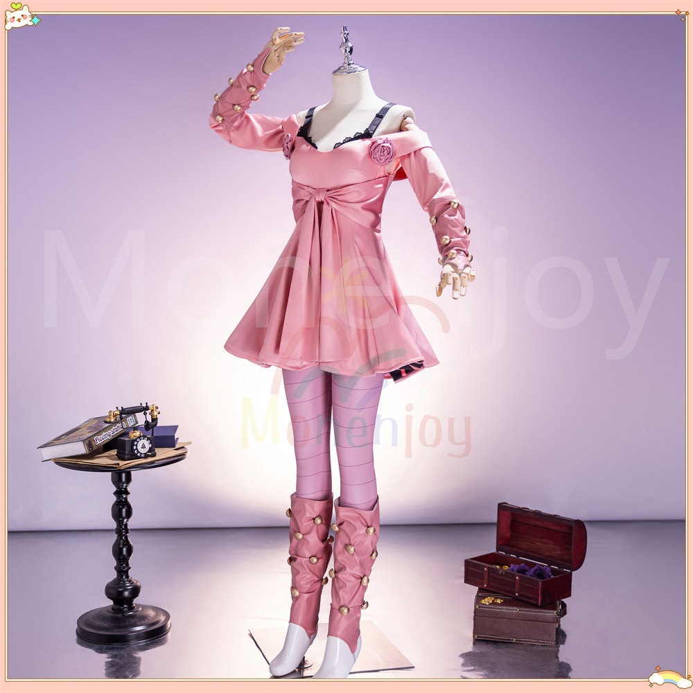 Monenjoy ジョジョ Part7 ルーシー・スティール コスプレ衣装 イベント ジョジョの奇妙な冒険 サテン生地 コスチューム