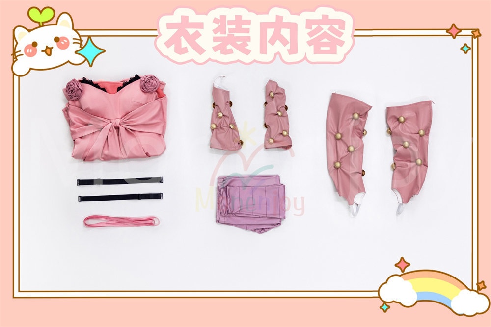 Monenjoy ジョジョ Part7 ルーシー・スティール コスプレ衣装 イベント ジョジョの奇妙な冒険 サテン生地 コスチューム