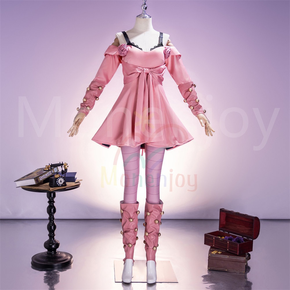 Monenjoy ジョジョ Part7 ルーシー・スティール コスプレ衣装 イベント ジョジョの奇妙な冒険 サテン生地 コスチューム