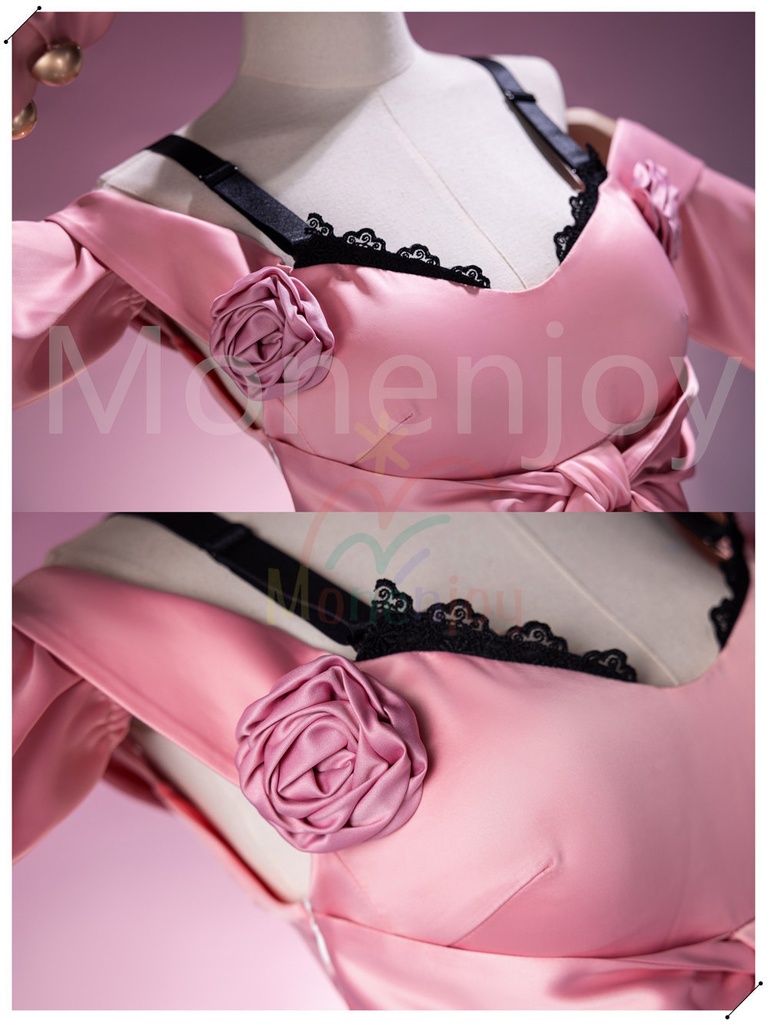 Monenjoy ジョジョ Part7 ルーシー・スティール コスプレ衣装 イベント ジョジョの奇妙な冒険 サテン生地 コスチューム