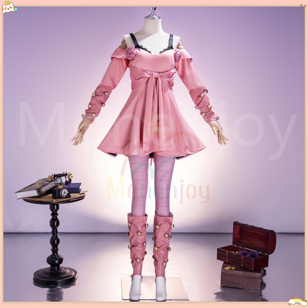 Monenjoy ジョジョ Part7 ルーシー・スティール コスプレ衣装 イベント ジョジョの奇妙な冒険 サテン生地 コスチューム