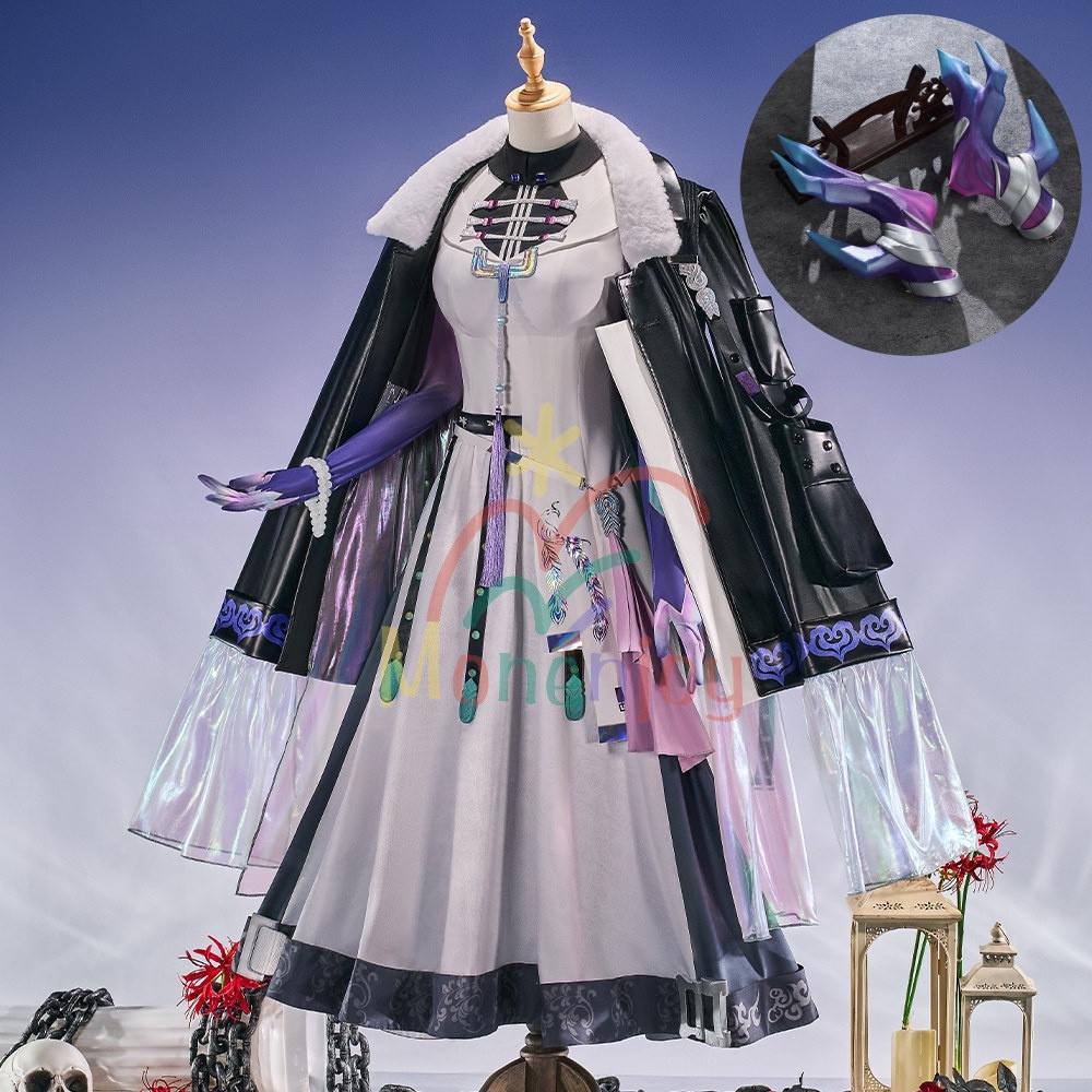 Monenjoy アークナイツ 均 歳獣 コスプレ衣装 角付 代理人 コスチューム