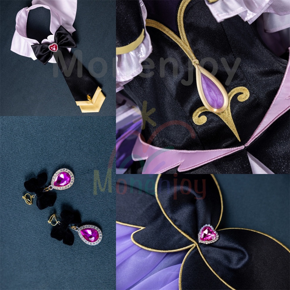 Monenjoy 名探偵プリキュア! 森亜 るるか コスプレ衣装 たんプリ キュアアルカナ・シャドウ ドレス イベント