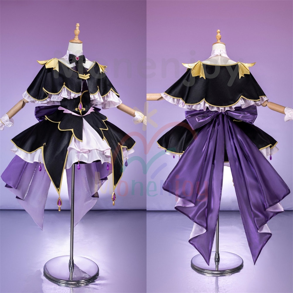 Monenjoy 名探偵プリキュア! 森亜 るるか コスプレ衣装 たんプリ キュアアルカナ・シャドウ ドレス イベント