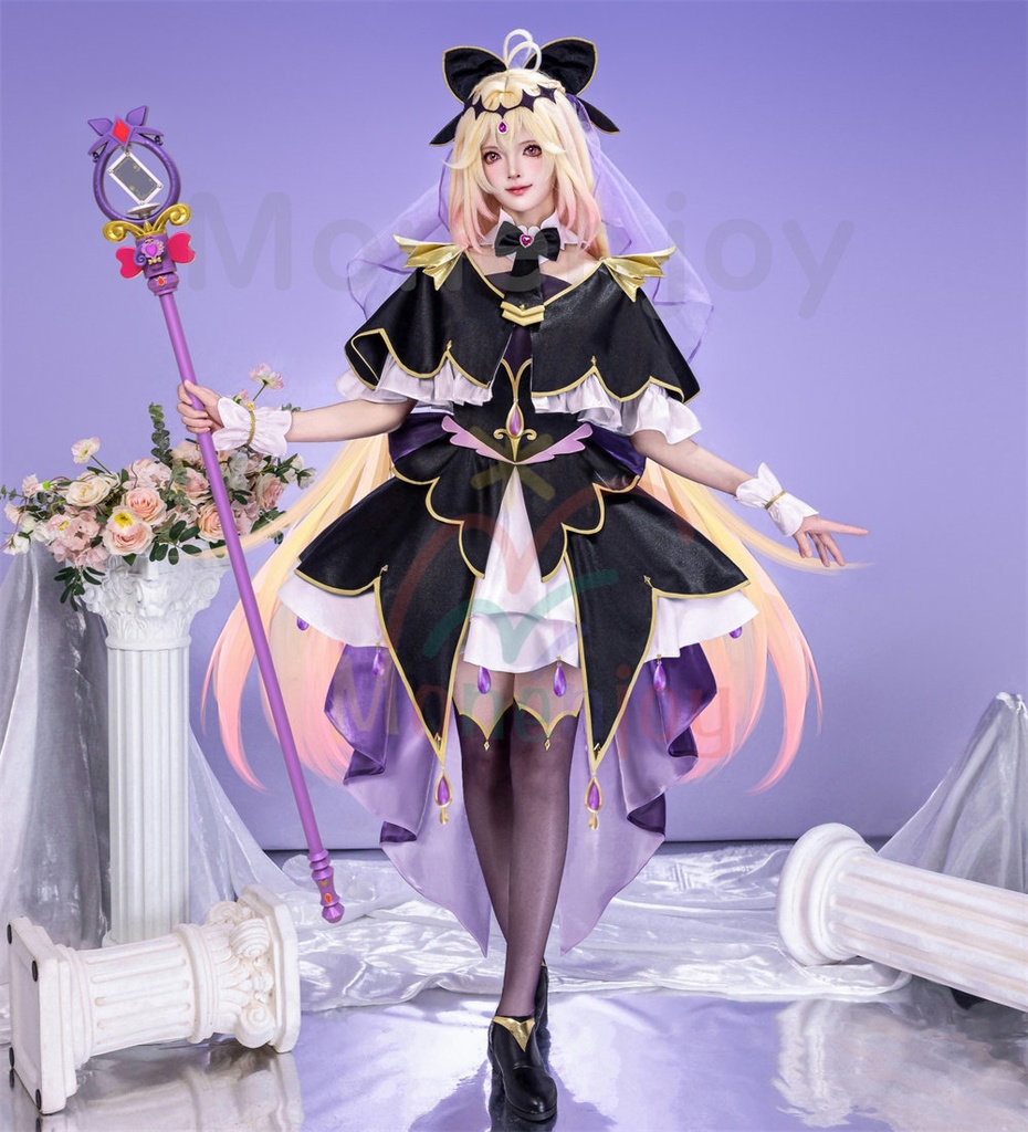 Monenjoy　名探偵プリキュア！ 森亜 るるか 　コスプレ衣装　たんプリ 　キュアアルカナ・シャドウ　ドレス　イベント