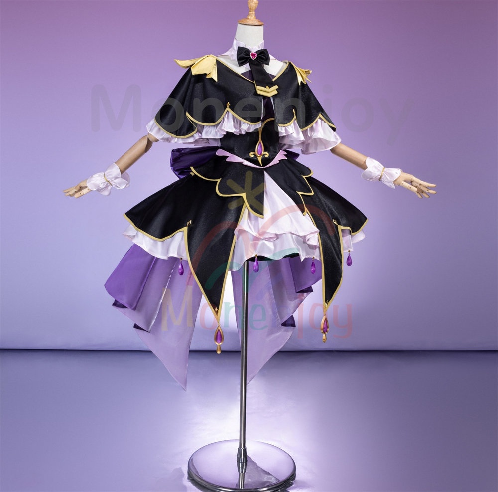 Monenjoy 名探偵プリキュア! 森亜 るるか コスプレ衣装 たんプリ キュアアルカナ・シャドウ ドレス イベント