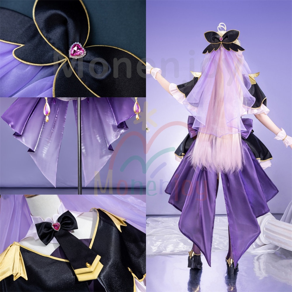 Monenjoy 名探偵プリキュア! 森亜 るるか コスプレ衣装 たんプリ キュアアルカナ・シャドウ ドレス イベント