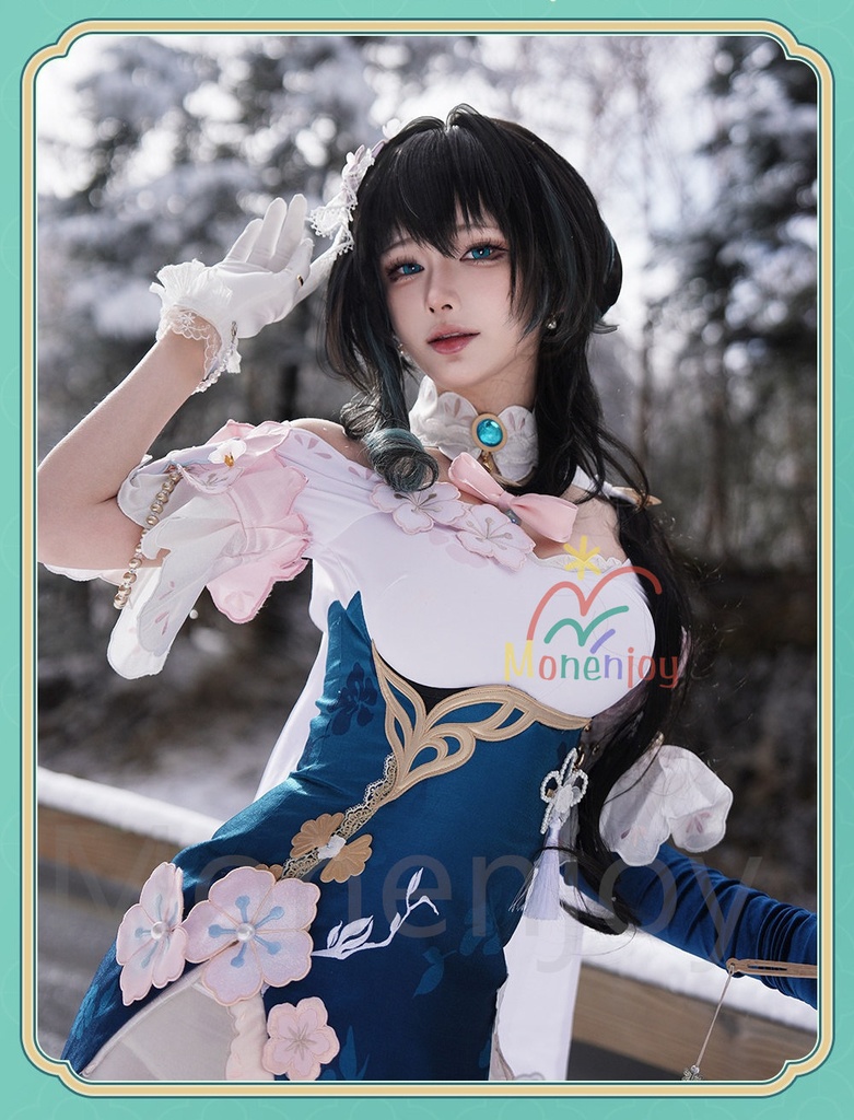 Monenjoy 崩壊スターレイル ルアンメェイ コスプレ衣装 ドレス 金属製パーツ コスチューム