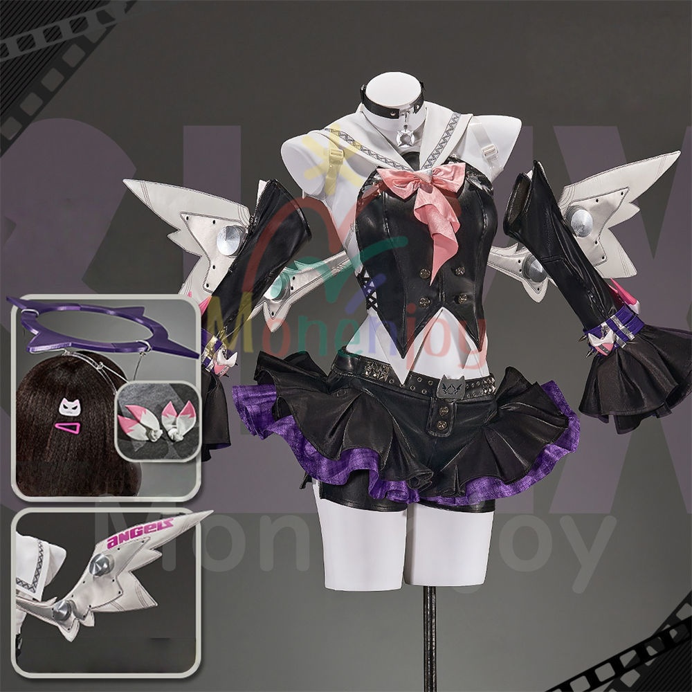 Monenjoy　ゼンゼロ 南宮羽 ラプソディ・ミューズ 　コスプレ衣装　タトゥーシール付き＋翼付　コスチューム　豪華セット　イベント