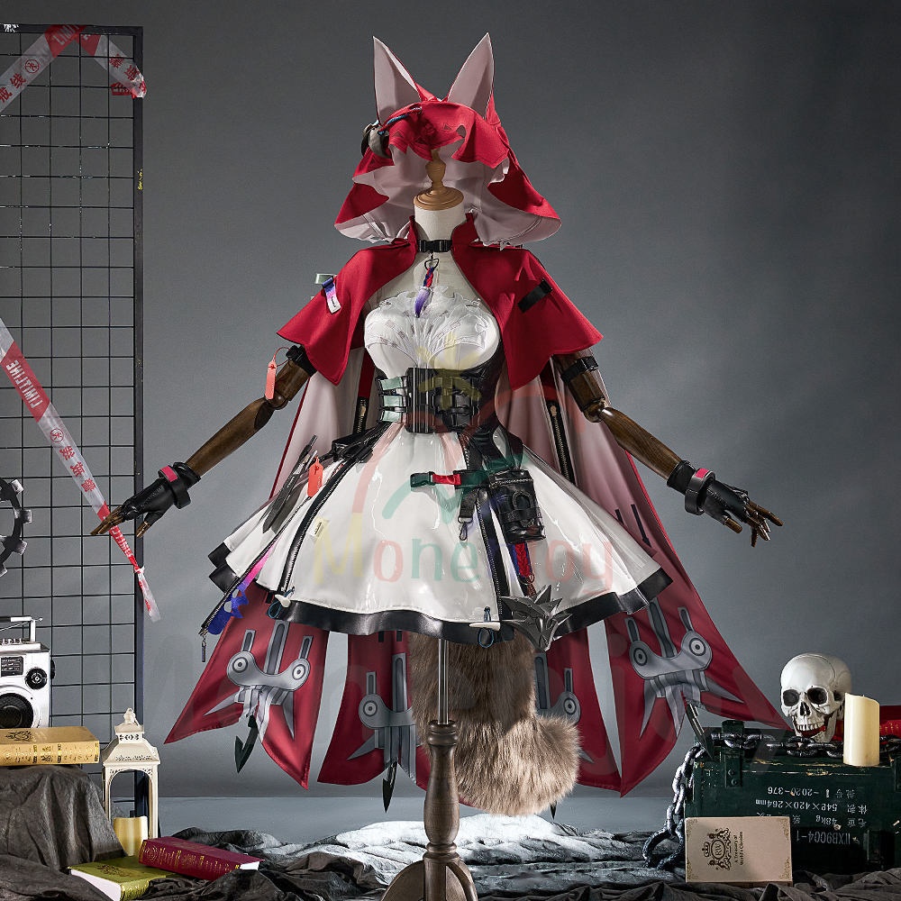 Monenjoy　エンドフィールド　 ロッシ　コスプレ衣装　狼耳付 アークナイツ　3d樹脂製パーツ　コスチューム　　尻尾追加対応