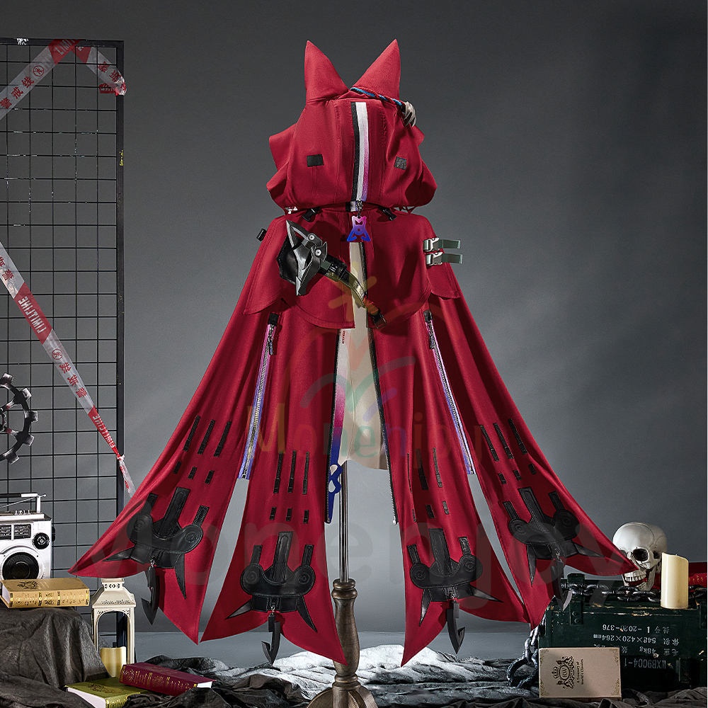 Monenjoy エンドフィールド ロッシ コスプレ衣装 狼耳付 アークナイツ 3d樹脂製パーツ コスチューム 尻尾追加対応