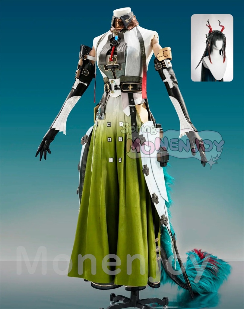 Monenjoy　エンドフィールド 　ゾアン・ファンイ　コスプレ衣装　角付　合金パーツ　 アークナイツ 　PUアクセサ　イベント舞台対応