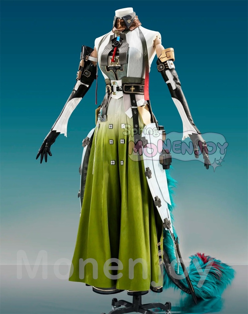 Monenjoy エンドフィールド ゾアン・ファンイ コスプレ衣装 角付 合金パーツ アークナイツ PUアクセサ イベント舞台対応