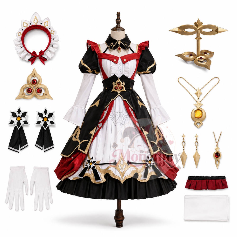 Monenjoy 原神 サンドローネ 旧オリジナル風デザイン 背中ゼンマイ道具回転 コスプレ衣装 コスチューム 礼服風