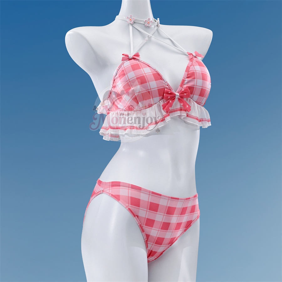 【Monenjoy】鳴潮 千咲 白桃パフェ 水着Ver. コスプレ衣装|ピンクビキニ フルセット 水中撮影対応