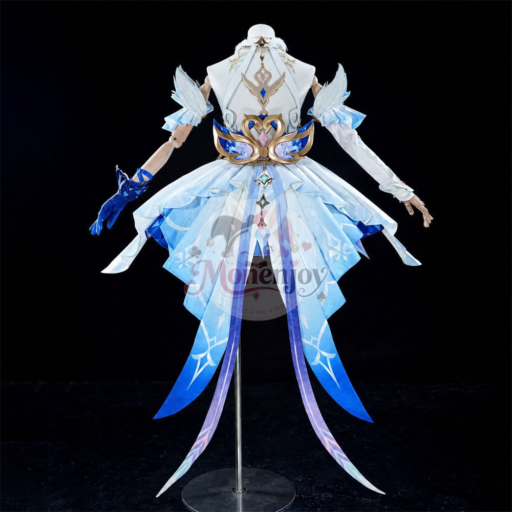 限定特典 Monenjoy 原神 オデット(Odette)コスプレ衣装 合金製パーツ+サテン生地 背面パーツは発光&回転対応