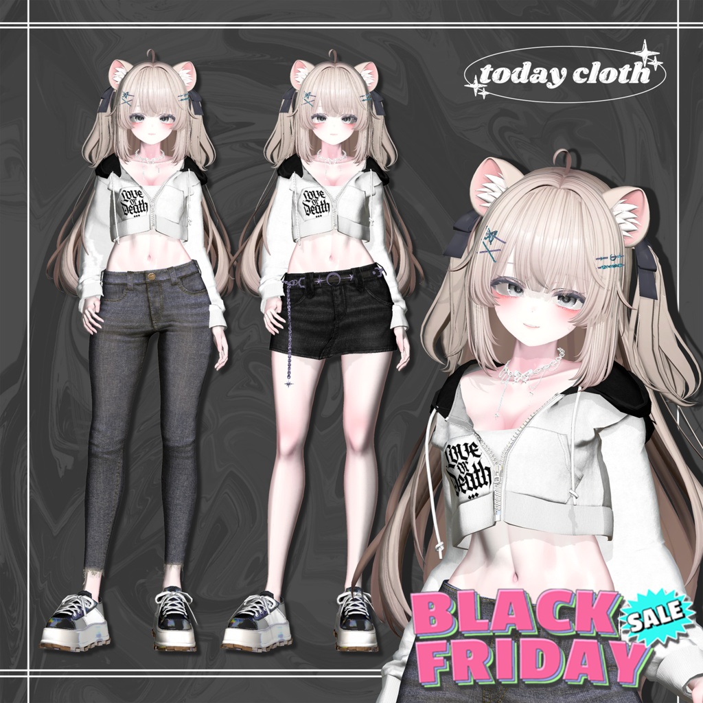 🖤SALE🖤【7アバター対応】Hoodie