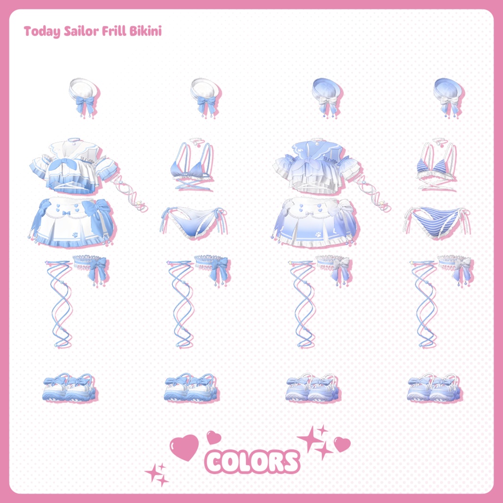 【7アバター対応】Today Sailor Frill Bikini