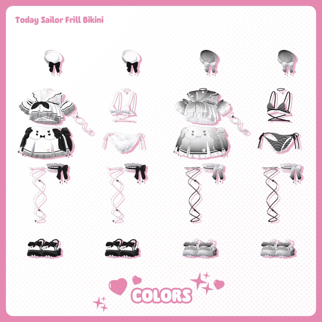 【7アバター対応】Today Sailor Frill Bikini