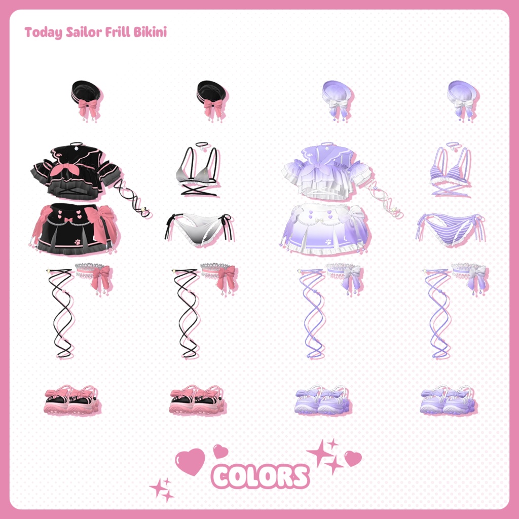 【7アバター対応】Today Sailor Frill Bikini