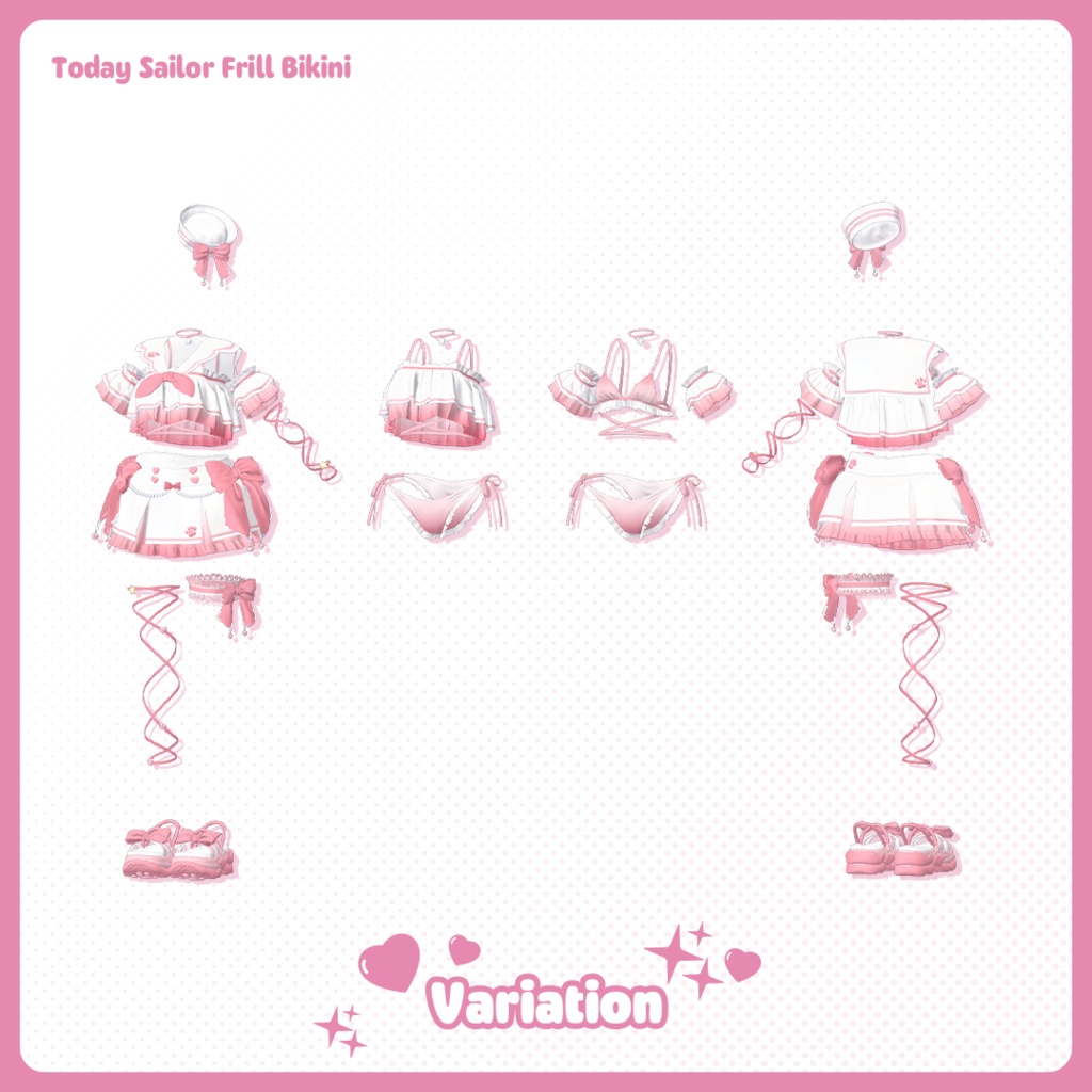 【7アバター対応】Today Sailor Frill Bikini