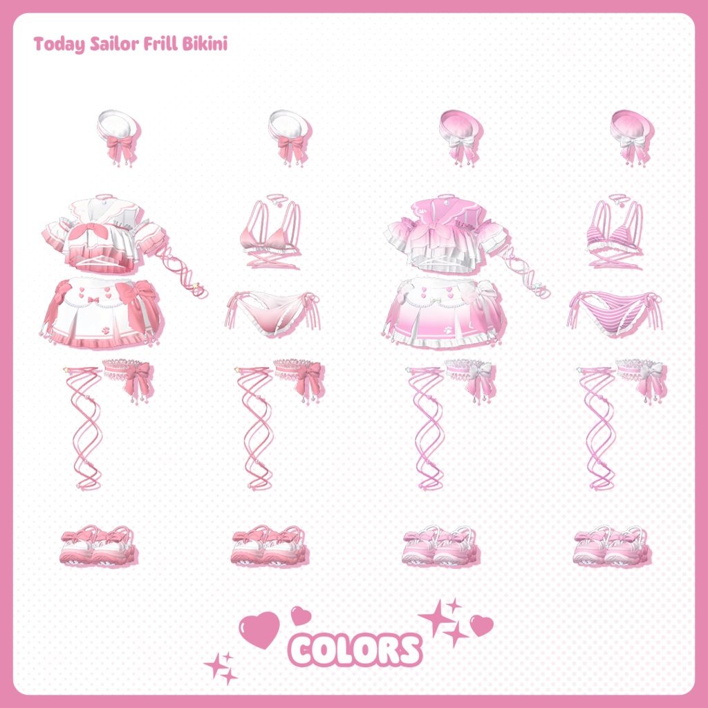 【7アバター対応】Today Sailor Frill Bikini