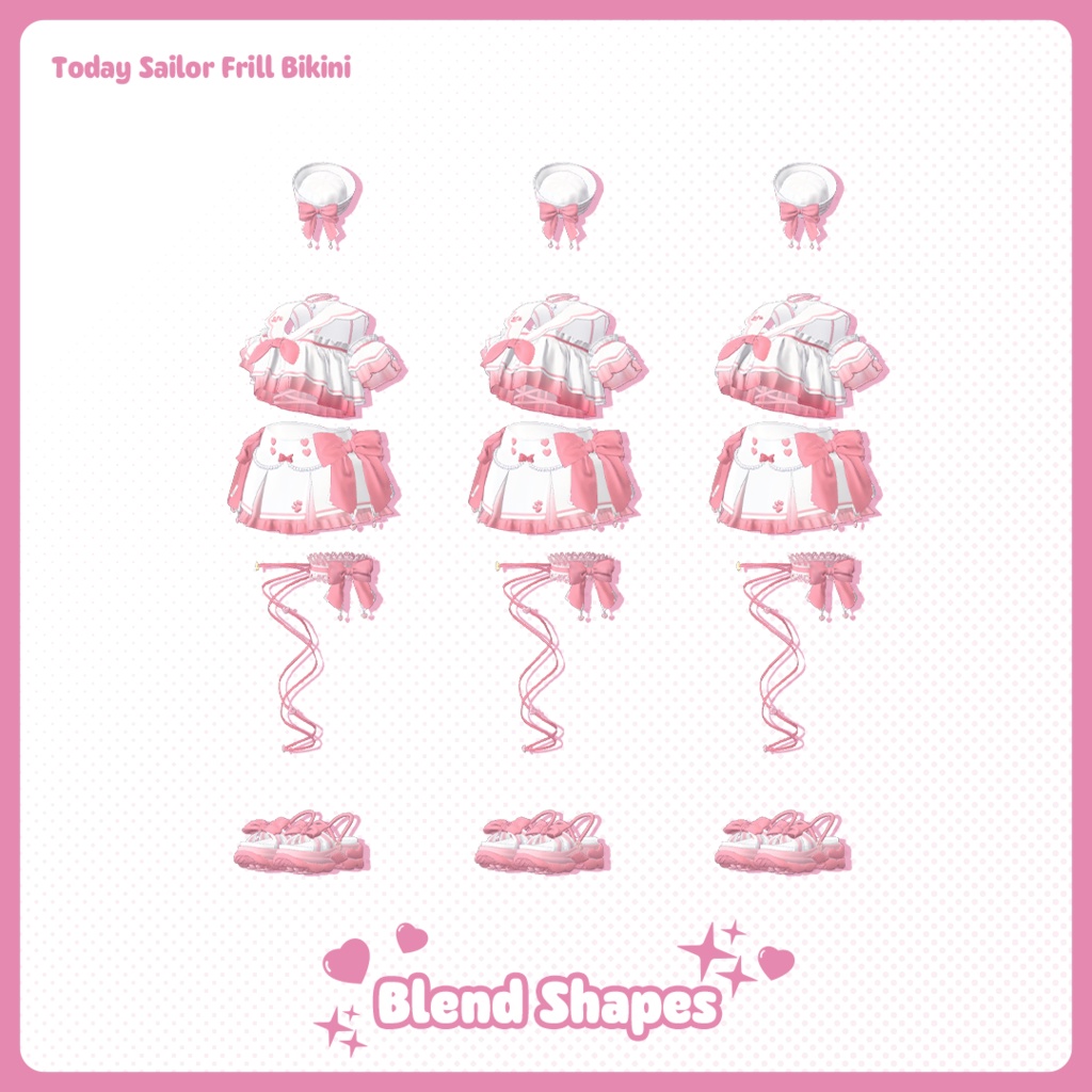 【7アバター対応】Today Sailor Frill Bikini