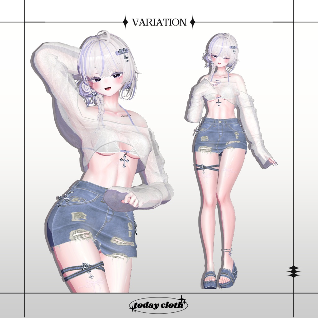 🖤SALE🖤【7アバター対応】Denim Bikini