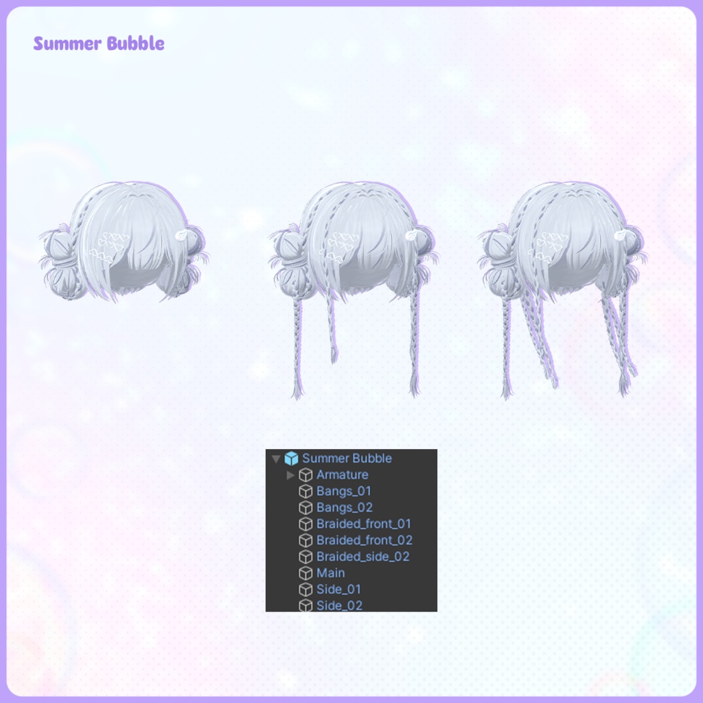 【5アバター対応】🫧Braids Hair🫧