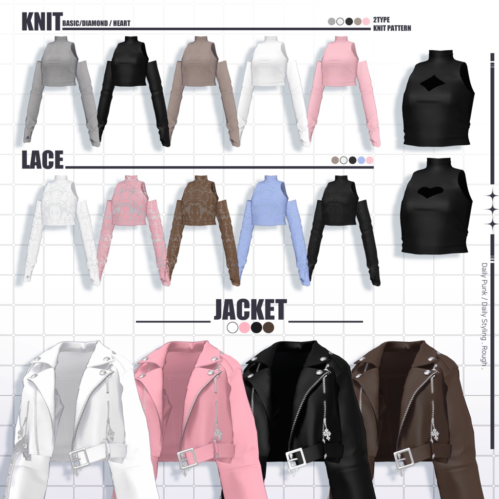 🖤SALE🖤【8アバター対応】Daily Punk