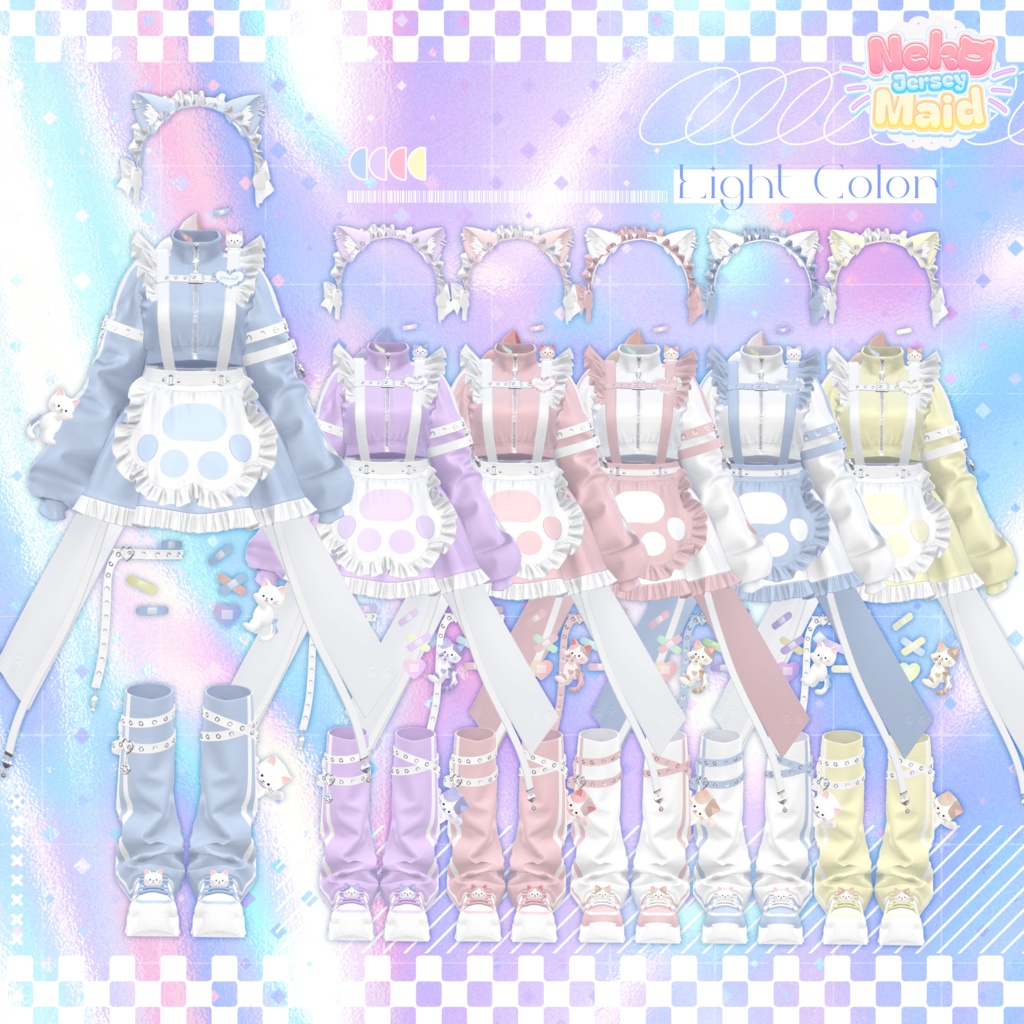 🖤SALE🖤【11アバター対応】🩵Neko Jersey Maid🩵