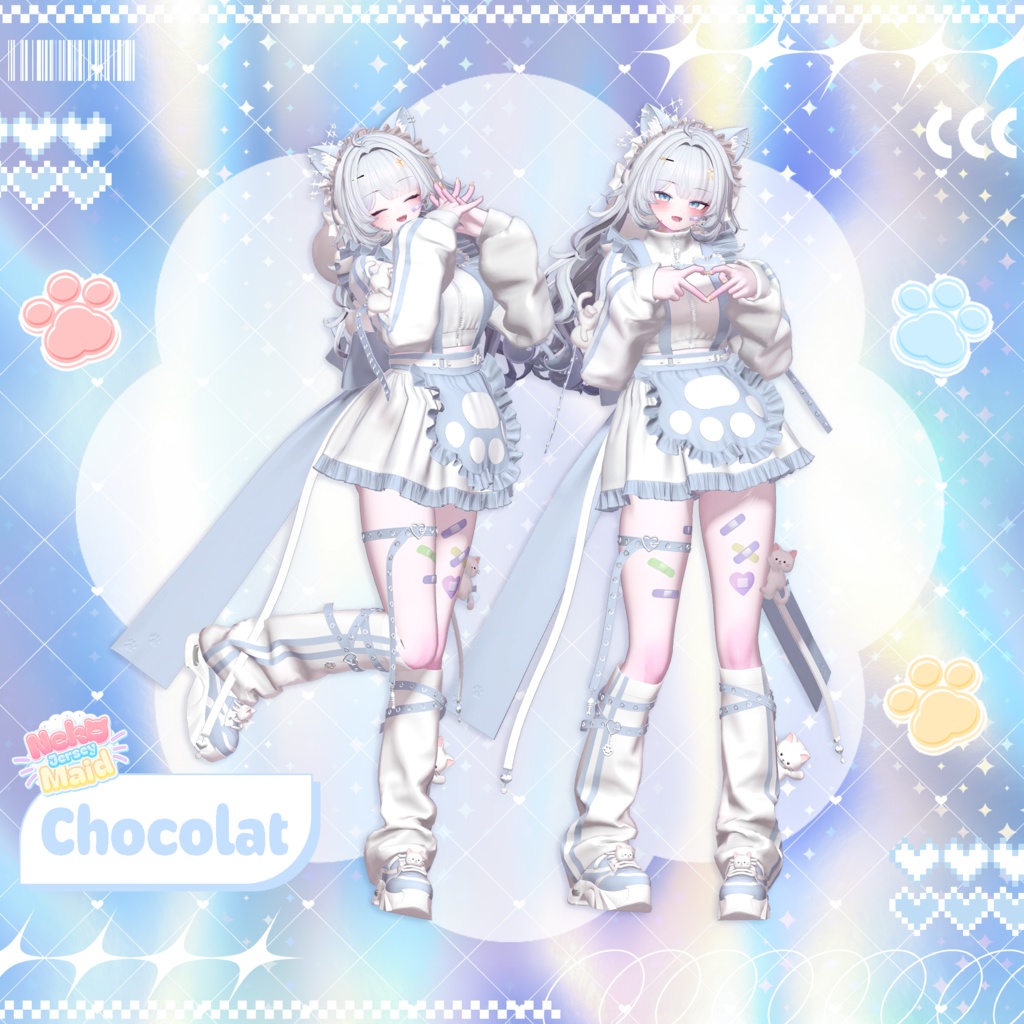 🖤SALE🖤【11アバター対応】🩵Neko Jersey Maid🩵