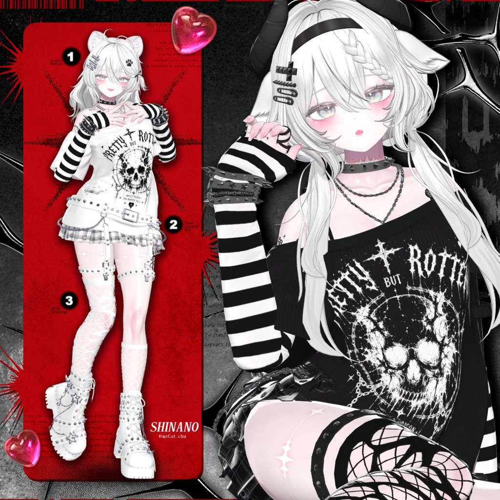 🖤SALE🖤【7アバター対応】HexKitty🐈⬛