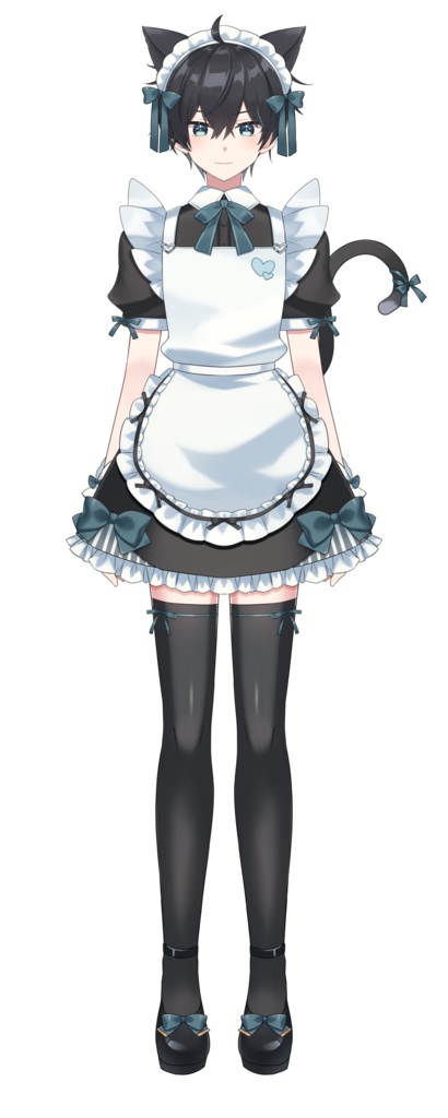 Vtuber向け素材♥ネコミミメイド服着せ替えセット!