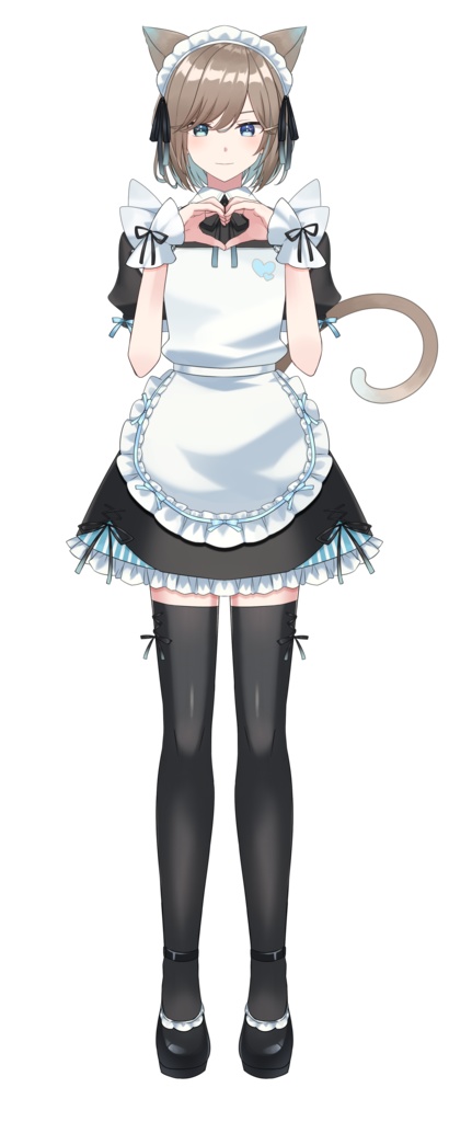 カラー変更OK!ネコミミメイド服モデル【Vtuber向け 汎用 #Live2Dモデル 】②