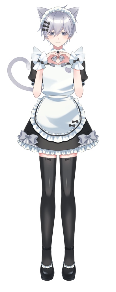 Vtuber向け素材♥ネコミミメイド服着せ替えセット!③