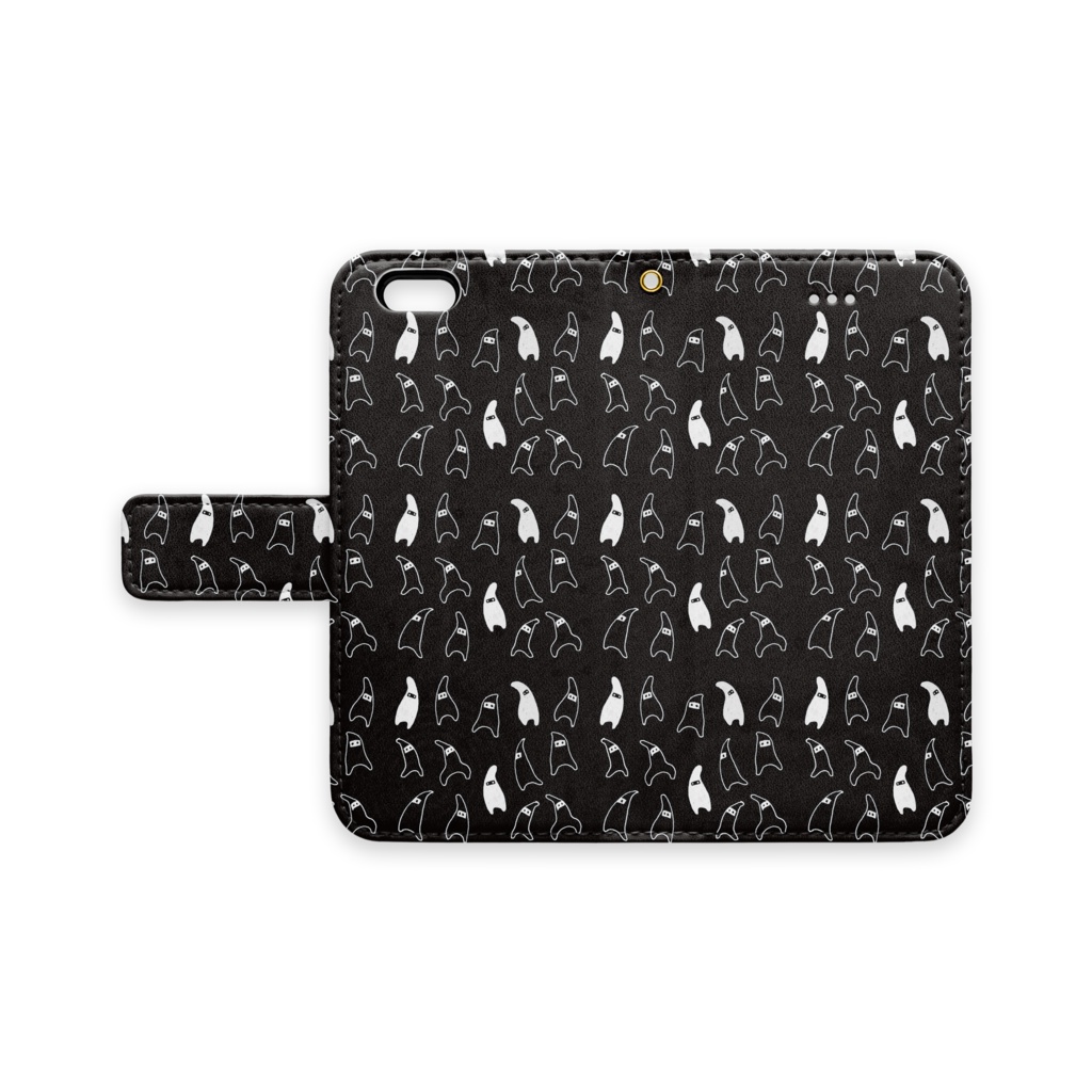 monyo 手帳型iPhoneケース 黒