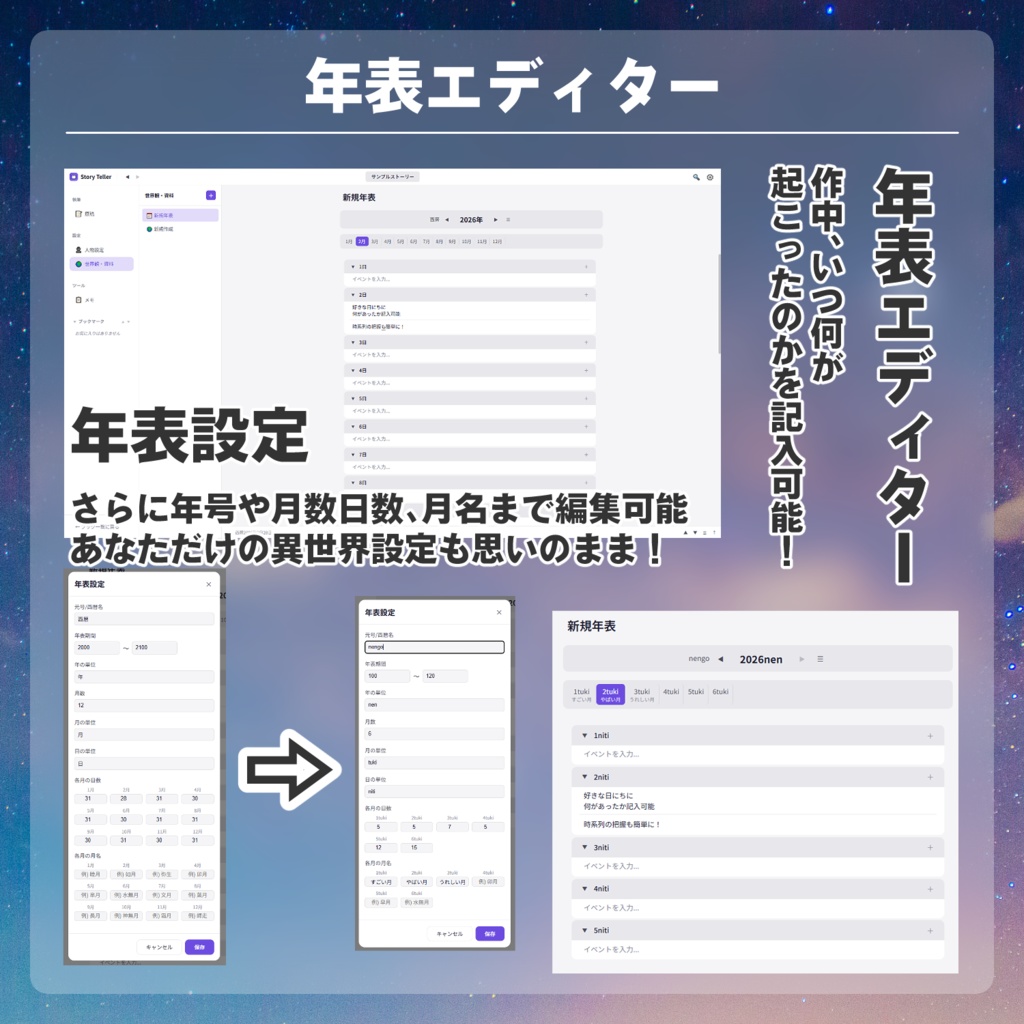 小説・台本執筆サポートソフト「StoryTeller」