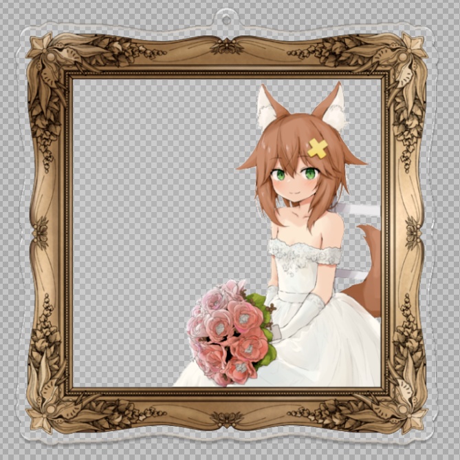 ウェディングボイス付きフレームアクキー