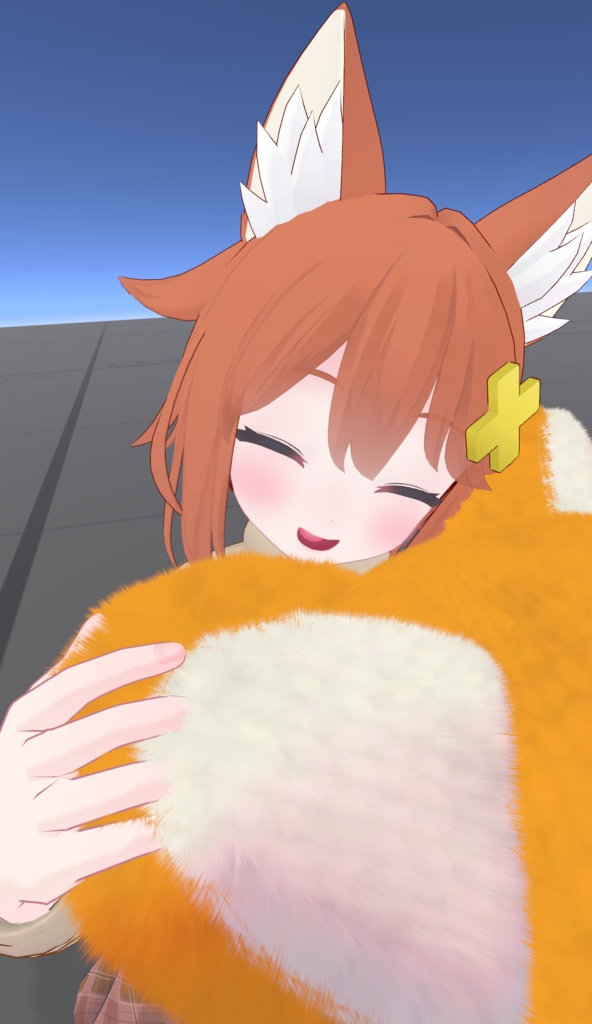 【無料】フリーにゃんぽこ【3Dモデル/PB&DB対応あみぐるみ】