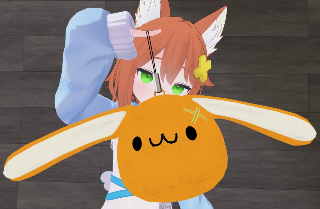 【無料】フリーにゃんぽこ【3Dモデル/PB&DB対応あみぐるみ】