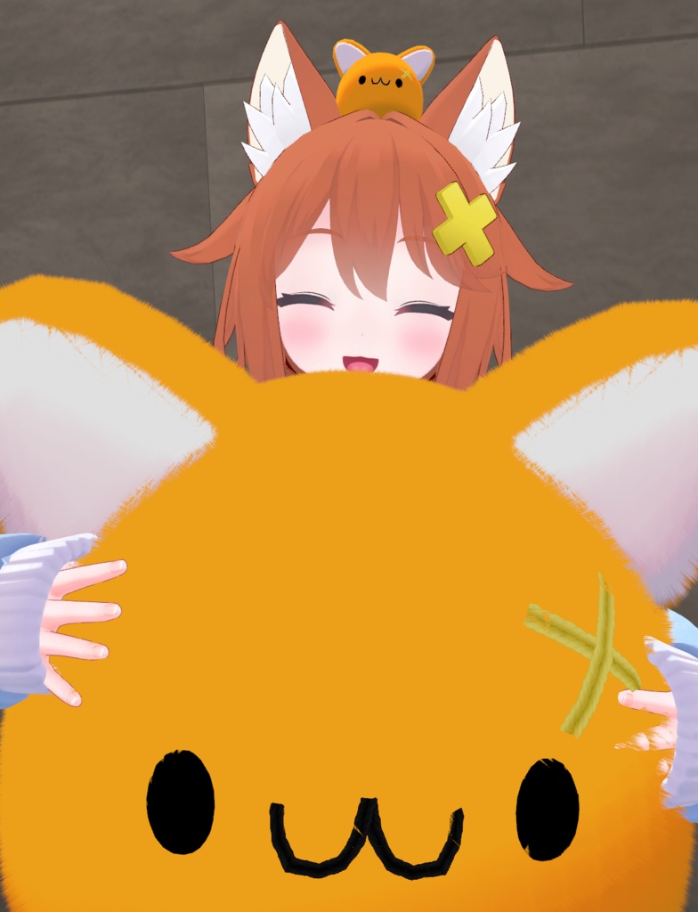 【無料】フリーにゃんぽこ【3Dモデル/PB&DB対応あみぐるみ】