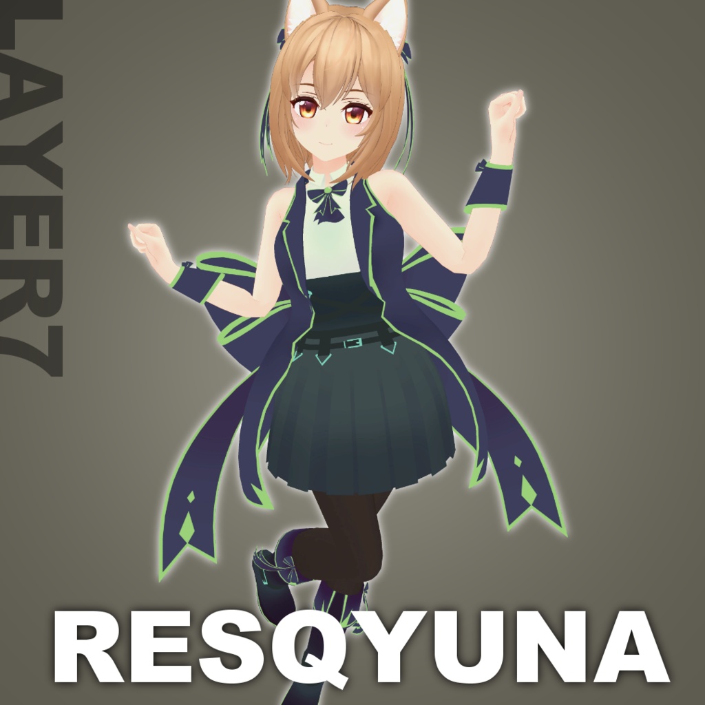 【VRC向け】2Wayアイドル風衣装「アイリス」【3Dモデル】