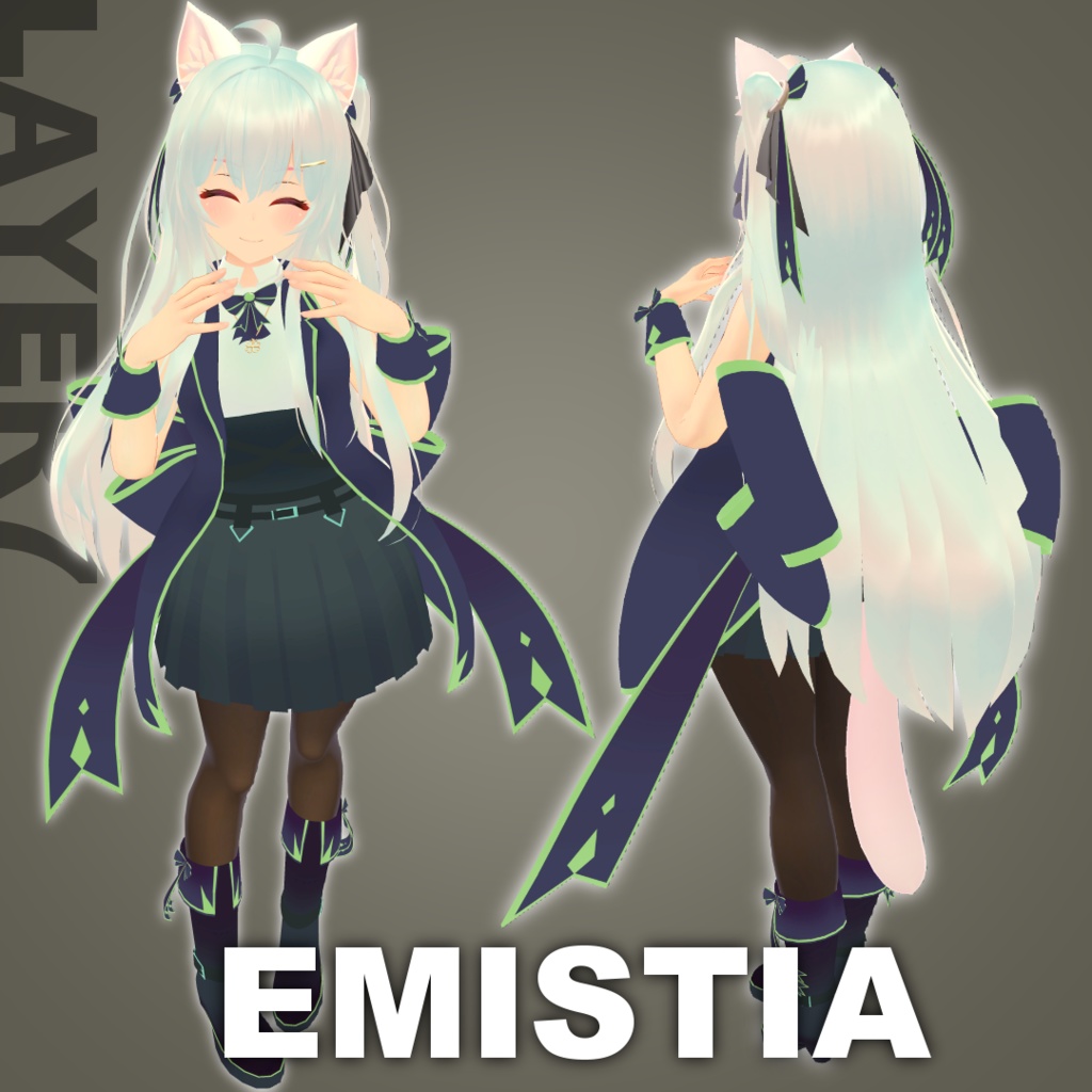 【VRC向け】2Wayアイドル風衣装「アイリス」【3Dモデル】