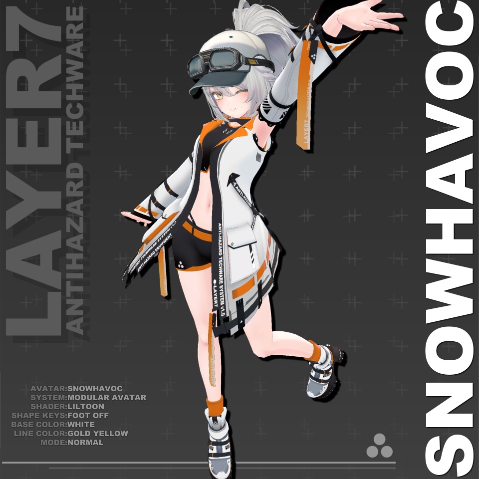 【48アバター対応】「ANTIHAZARD」テックウェア【VRChat向け】
