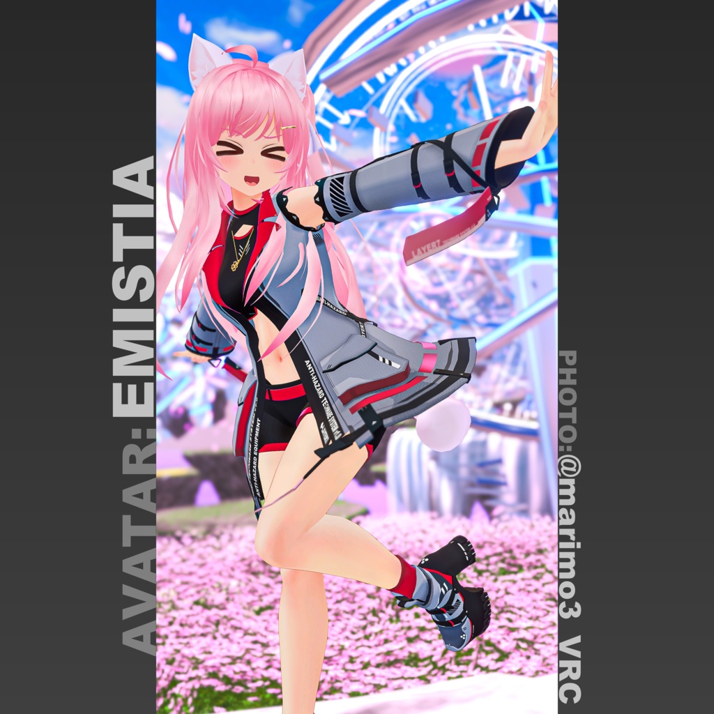 【37アバター対応】「ANTIHAZARD」テックウェア【VRChat向け】