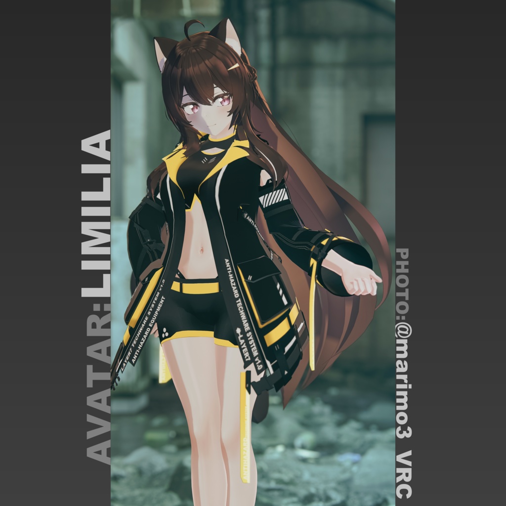 【37アバター対応】「ANTIHAZARD」テックウェア【VRChat向け】