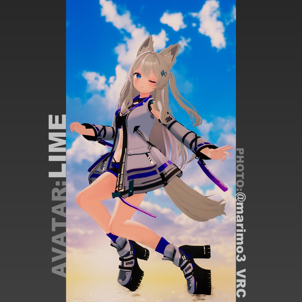 【37アバター対応】「ANTIHAZARD」テックウェア【VRChat向け】