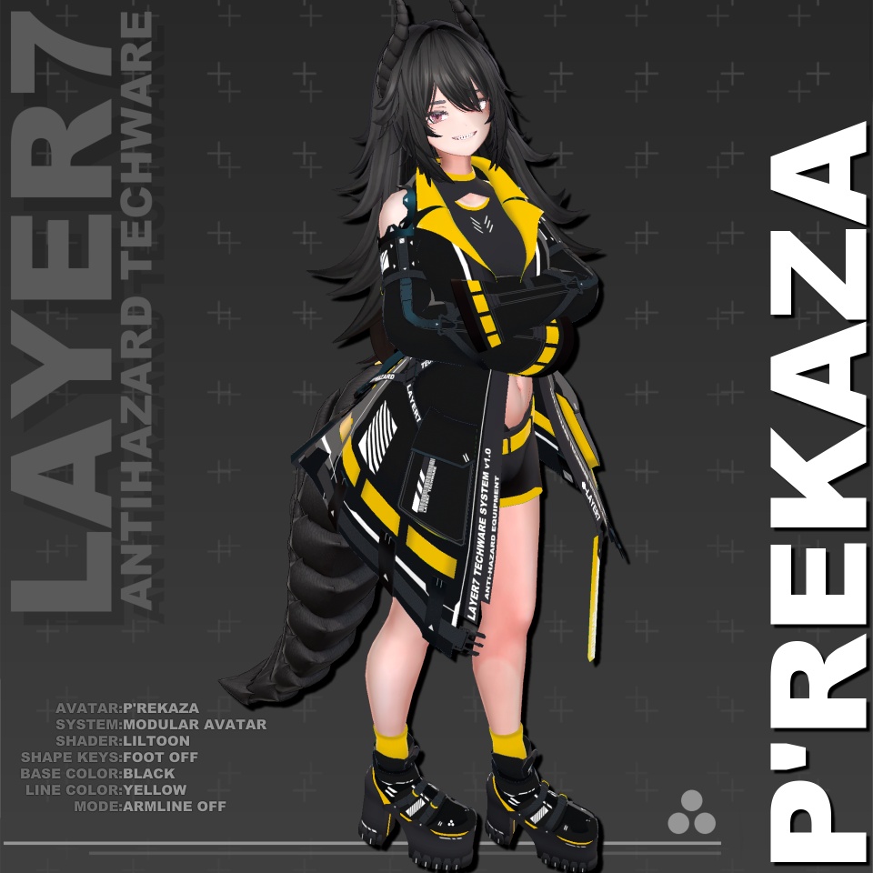 【48アバター対応】「ANTIHAZARD」テックウェア【VRChat向け】